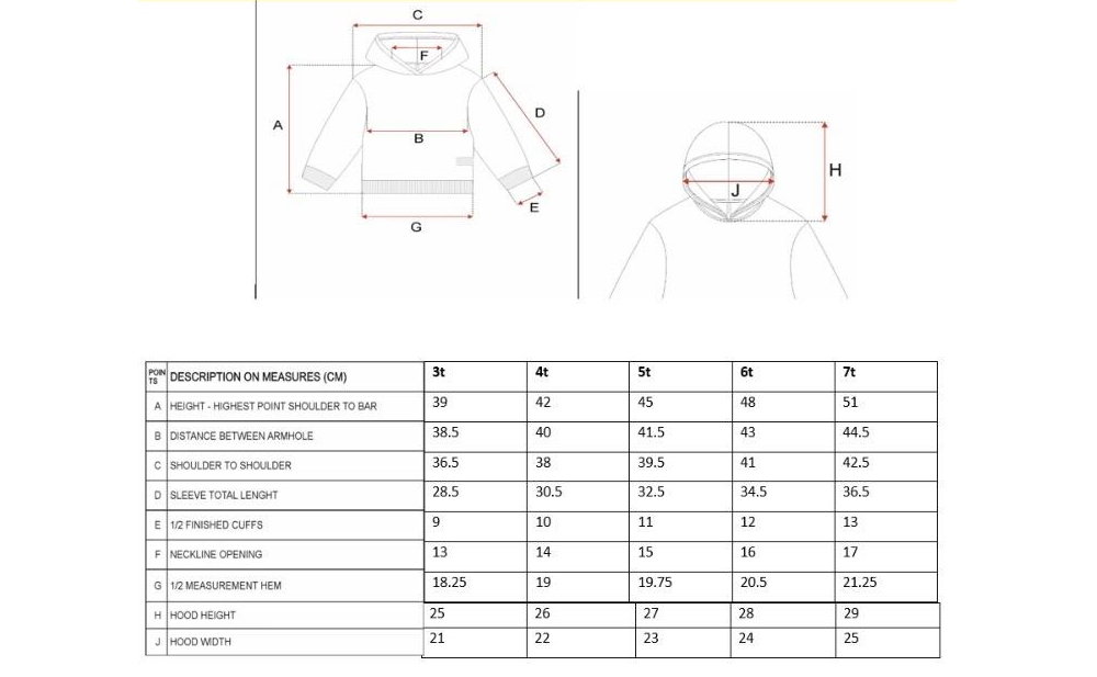 hoodie-sie-chart